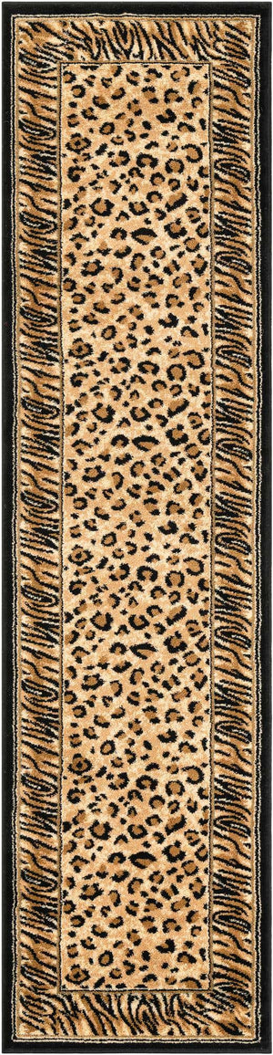 Light Brown 2' x 8' Wildlife Runner Area Rug Animal Print Safari Jungle Inspired Carpet for Unique Modern Interior Design for Sale at Rug Engine