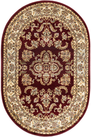Red 4' 1 x 6' 1 Voyage Oval Area Rug