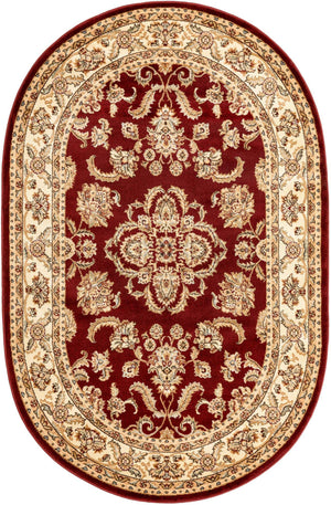 Red 5' 3 x 8' Voyage Oval Area Rug