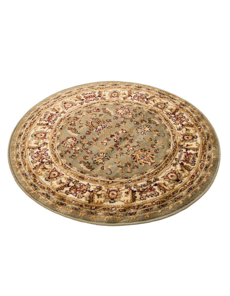 Grass Green 3' 3 x 3' 3 Voyage Round Area Rug Persian Inspired Classic Traditional Design Durable Carpet Mat for Home Interior Design for Sale at Rug Engine