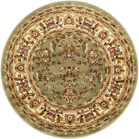 Grass Green 3' 3 x 3' 3 Voyage Round Area Rug Persian Inspired Classic Traditional Design Durable Carpet Mat for Home Interior Design for Sale at Rug Engine