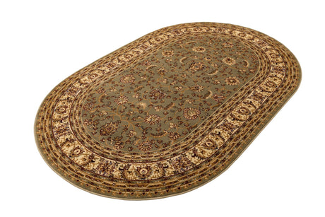 Green 5' 3 x 8' Voyage Oval Area Rug Persian Inspired Classic Traditional Design Durable Carpet Mat for Home Interior Design for Sale at Rug Engine