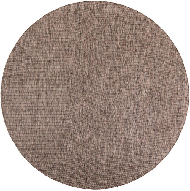Light Brown 10' x 10' Outdoor Solid Round Area Rug Weather Resistant for Patio, Deck, Terrace, Balcony, Porch 100% Polypropylene Minimalist Waterproof Carpet for Sale at Rug Engine