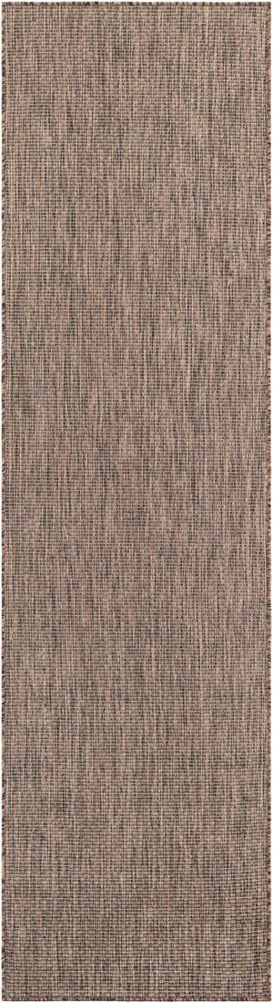 Light Brown 2' 7 x 10' Outdoor Solid Runner Area Rug Weather Resistant for Patio, Deck, Terrace, Balcony, Porch 100% Polypropylene Minimalist Waterproof Carpet for Sale at Rug Engine