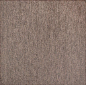 Light Brown 10' x 10' Outdoor Solid Square Area Rug Weather Resistant for Patio, Deck, Terrace, Balcony, Porch 100% Polypropylene Minimalist Waterproof Carpet for Sale at Rug Engine