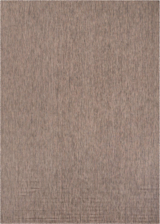 Light Brown 10' x 14' 1 Outdoor Solid Rectangle Area Rug Weather Resistant for Patio, Deck, Terrace, Balcony, Porch 100% Polypropylene Minimalist Waterproof Carpet for Sale at Rug Engine