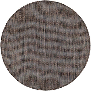 Light Brown 3' 1 x 3' 1 Outdoor Solid Round Area Rug Weather Resistant for Patio, Deck, Terrace, Balcony, Porch 100% Polypropylene Minimalist Waterproof Carpet for Sale at Rug Engine