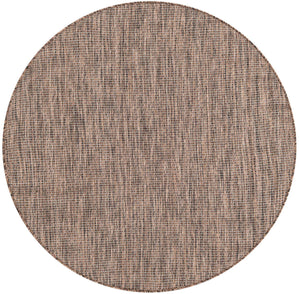 Light Brown 4' 1 x 4' 1 Outdoor Solid Round Area Rug Weather Resistant for Patio, Deck, Terrace, Balcony, Porch 100% Polypropylene Minimalist Waterproof Carpet for Sale at Rug Engine