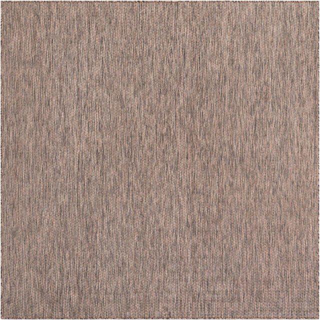 Light Brown 7' 10 x 7' 10 Outdoor Solid Square Area Rug Weather Resistant for Patio, Deck, Terrace, Balcony, Porch 100% Polypropylene Minimalist Waterproof Carpet for Sale at Rug Engine