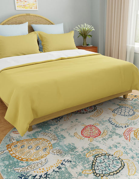 Beige 3' 3 x 5' 3 Positano Oval Area Rug Coastal Marine Beach Design Carpet for Modern Living Rooms, Dining, Bedroom, Office for Sale at Rug Engine