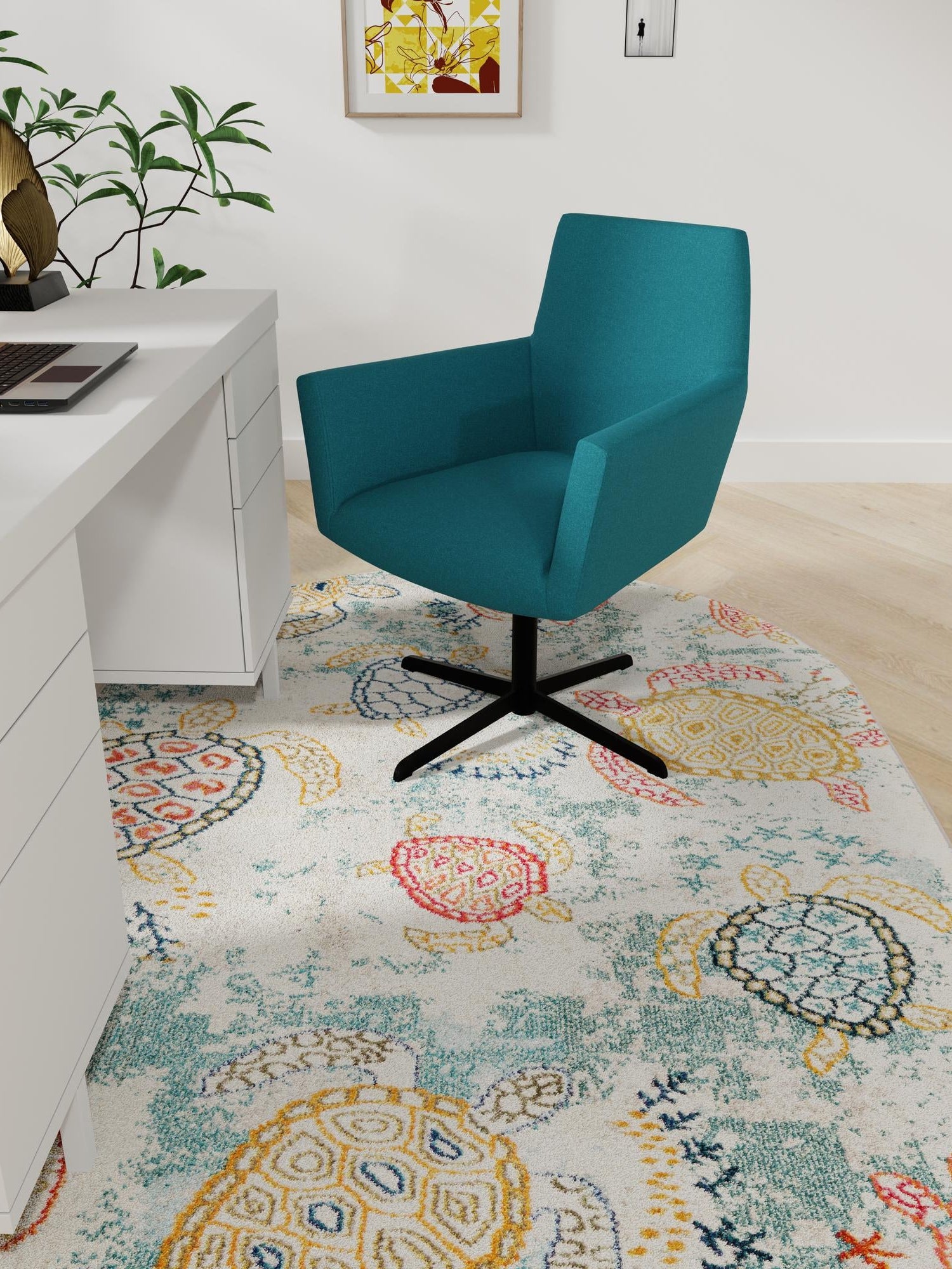 Beige 5' x 8' Positano Oval Area Rug Coastal Marine Beach Design Carpet for Modern Living Rooms, Dining, Bedroom, Office for Sale at Rug Engine
