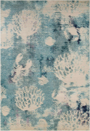 Light Blue 10' x 14' 1 Positano Rectangle Area Rug Coastal Marine Beach Design Carpet for Modern Living Rooms, Dining, Bedroom, Office for Sale at Rug Engine