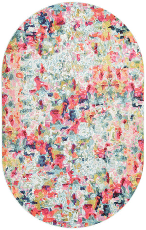 Multicolor 5' 3 x 8' Chromatic Oval Area Rug 100% Polypropylene With Cotton Backing Abstract Modern Colorful Carpet Mat for Home Decor & Interior Design for Sale at Rug Engine
