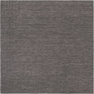 Black 7' 10 x 7' 10 Outdoor Solid Square Area Rug Weather Resistant for Patio, Deck, Terrace, Balcony, Porch 100% Polypropylene Minimalist Waterproof Carpet for Sale at Rug Engine