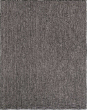 Black 7' 10 x 10' Outdoor Solid Rectangle Area Rug Weather Resistant for Patio, Deck, Terrace, Balcony, Porch 100% Polypropylene Minimalist Waterproof Carpet for Sale at Rug Engine