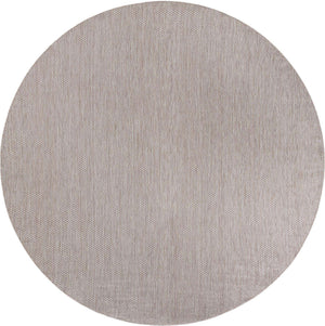 Beige 10' x 10' Outdoor Solid Round Area Rug Weather Resistant for Patio, Deck, Terrace, Balcony, Porch 100% Polypropylene Minimalist Waterproof Carpet for Sale at Rug Engine