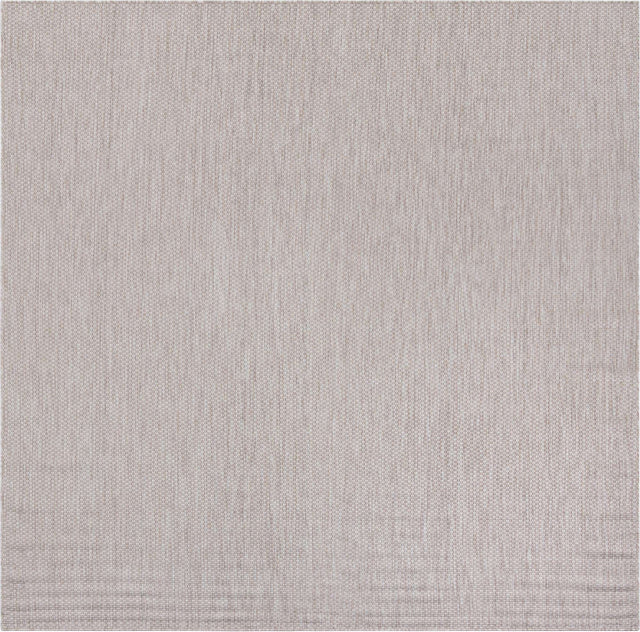 Beige 10' x 10' Outdoor Solid Square Area Rug Weather Resistant for Patio, Deck, Terrace, Balcony, Porch 100% Polypropylene Minimalist Waterproof Carpet for Sale at Rug Engine