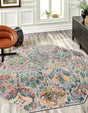 Multicolor 4' 1 x 4' 1 Sumter Octagon Area Rug Contemporary Durable Easy Clean Carpet for Bedrooms, Living Areas, Dining, Office, Dorms for Sale at Rug Engine