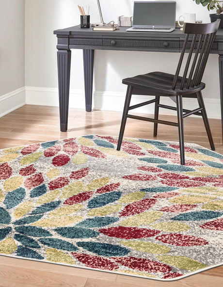Multicolor 4' 1 x 4' 1 Sumter Octagon Area Rug Contemporary Durable Easy Clean Carpet for Bedrooms, Living Areas, Dining, Office, Dorms for Sale at Rug Engine