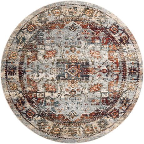 Ivory 10' x 10' Isabella Round Area Rug Polypropylene & Polyester Traditional Elegant Carpet for Living Rooms, Dining, Office, Dorms for Sale at Rug Engine