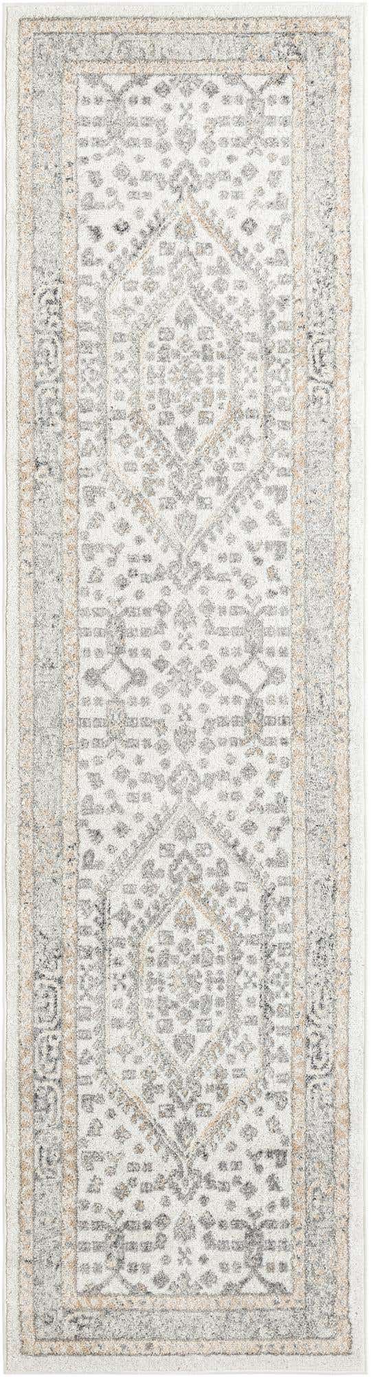 Ivory 2' 7 x 10' Aurelia Runner Area Rug 100% Polypropylene & Jute Backing Living Dining Room Bedroom Office Traditional Carpet for Sale at Rug Engine