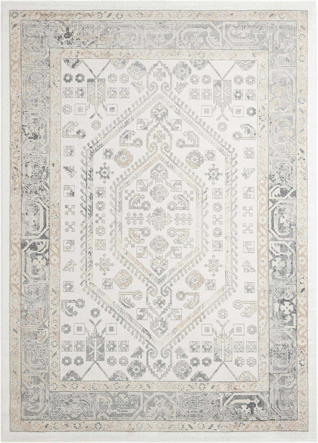 Ivory 7' 10 x 11' Aurelia Rectangle Area Rug 100% Polypropylene & Jute Backing Living Dining Room Bedroom Office Traditional Carpet for Sale at Rug Engine