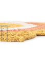 Sunflower Yellow 5' 3 x 5' 3 Braided Jute Round Rug