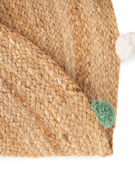 Multicolor 5' 3 x 5' 3 Kids Braided Jute Round Area Rug for Baby Nursery, Toddler Playroom,  Bedrooms All Natural Eco-Friendly Sustainable Carpet for Sale at Rug Engine