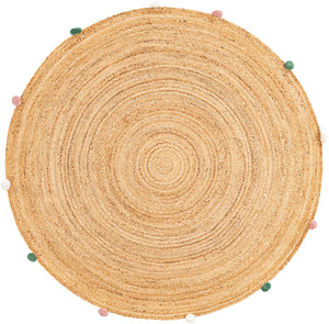 Multicolor 5' 3 x 5' 3 Kids Braided Jute Round Rug