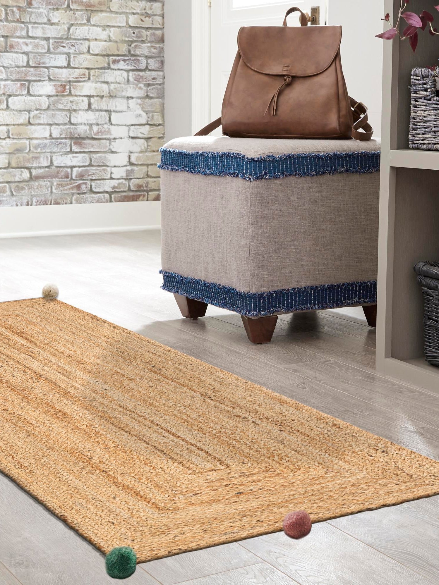 Multicolor 2' x 4' 1 Kids Braided Jute Runner Area Rug for Baby Nursery, Toddler Playroom,  Bedrooms All Natural Eco-Friendly Sustainable Carpet for Sale at Rug Engine