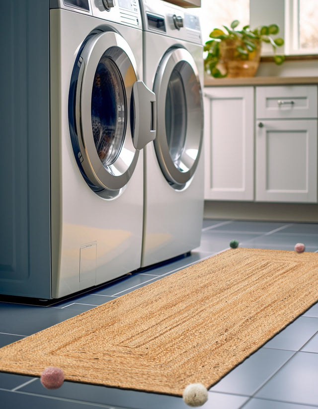 Multicolor 2' x 6' 1 Kids Braided Jute Runner Rug