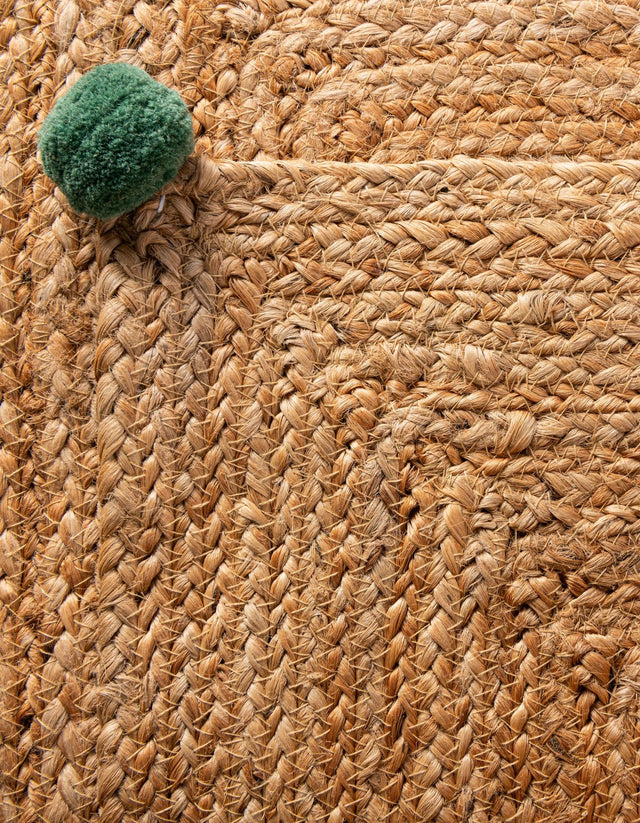 Multicolor 2' x 6' 1 Kids Braided Jute Runner Rug