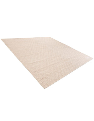 Beige 10' x 10' Geo Trellis Flatweave Square Area Rug 80% Wool & 20% Cotton Natural Geometric Carpet for Living, Office, Dining, Dorms for Sale at Rug Engine