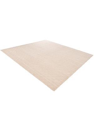 Beige 10' x 10' Geo Trellis Flatweave Square Area Rug 80% Wool & 20% Cotton Natural Geometric Carpet for Living, Office, Dining, Dorms for Sale at Rug Engine