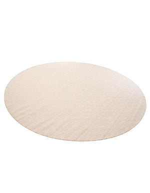 Beige 12' x 12' Geo Trellis Flatweave Round Area Rug 80% Wool & 20% Cotton Natural Geometric Carpet for Living, Office, Dining, Dorms for Sale at Rug Engine