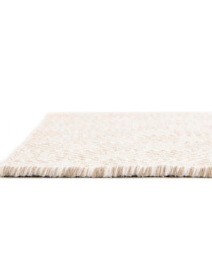 Beige 6' 1 x 9' Geo Trellis Flatweave Rectangle Area Rug 80% Wool & 20% Cotton Natural Geometric Carpet for Living, Office, Dining, Dorms for Sale at Rug Engine