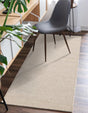 Beige 2' x 8' Geo Trellis Flatweave Runner Area Rug 80% Wool & 20% Cotton Natural Geometric Carpet for Living, Office, Dining, Dorms for Sale at Rug Engine