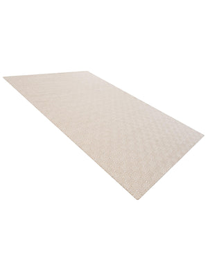 Beige 6' 1 x 9' Geo Trellis Flatweave Rectangle Area Rug 80% Wool & 20% Cotton Natural Geometric Carpet for Living, Office, Dining, Dorms for Sale at Rug Engine