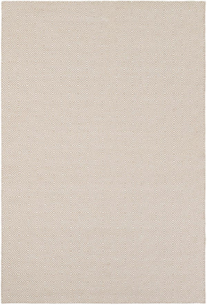 Beige 6' 1 x 9' Geo Trellis Flatweave Rectangle Area Rug 80% Wool & 20% Cotton Natural Geometric Carpet for Living, Office, Dining, Dorms for Sale at Rug Engine