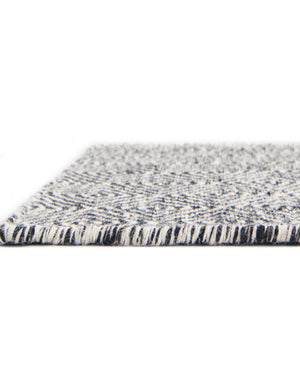 Black 5' 1 x 8' Geo Trellis Flatweave Rectangle Area Rug 80% Wool & 20% Cotton Natural Geometric Carpet for Living, Office, Dining, Dorms for Sale at Rug Engine