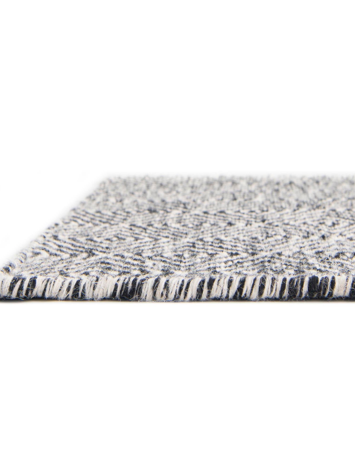 Black 7' 10 x 10' Geo Trellis Flatweave Rectangle Area Rug 80% Wool & 20% Cotton Natural Geometric Carpet for Living, Office, Dining, Dorms for Sale at Rug Engine