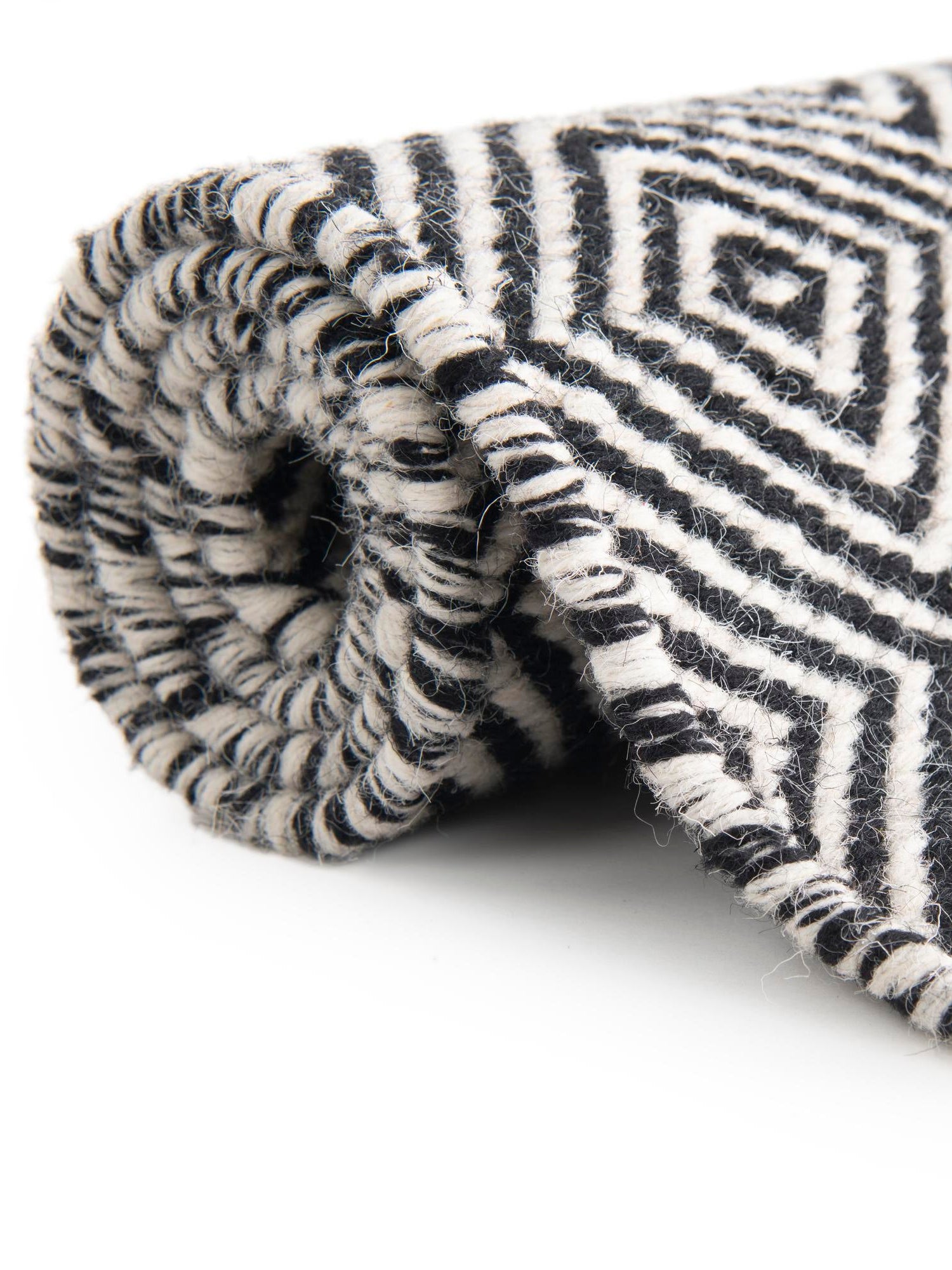 Black 7' 10 x 10' Geo Trellis Flatweave Rectangle Area Rug 80% Wool & 20% Cotton Natural Geometric Carpet for Living, Office, Dining, Dorms for Sale at Rug Engine