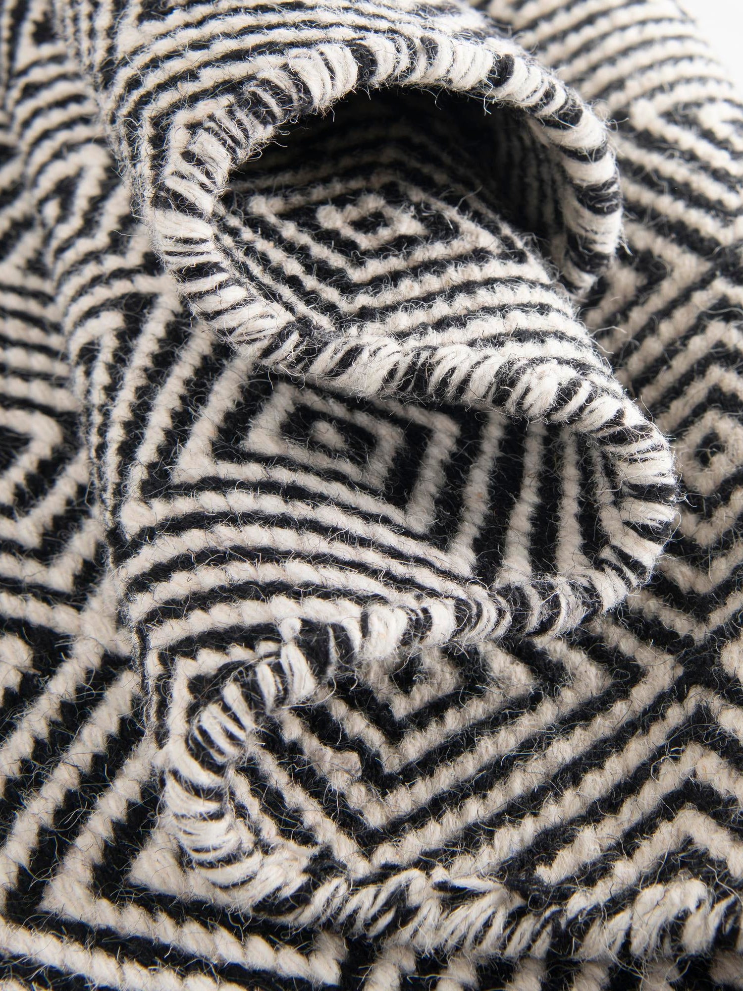 Black 7' 10 x 10' Geo Trellis Flatweave Rectangle Area Rug 80% Wool & 20% Cotton Natural Geometric Carpet for Living, Office, Dining, Dorms for Sale at Rug Engine