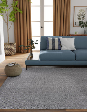 Black 10' x 10' Geo Trellis Flatweave Square Area Rug 80% Wool & 20% Cotton Natural Geometric Carpet for Living, Office, Dining, Dorms for Sale at Rug Engine