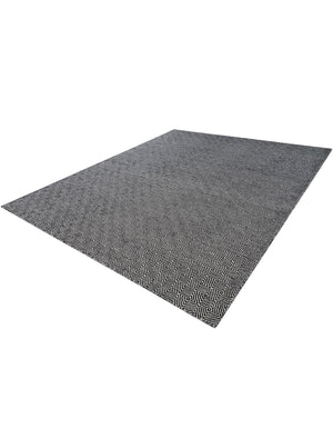 Black 7' 10 x 10' Geo Trellis Flatweave Rectangle Area Rug 80% Wool & 20% Cotton Natural Geometric Carpet for Living, Office, Dining, Dorms for Sale at Rug Engine