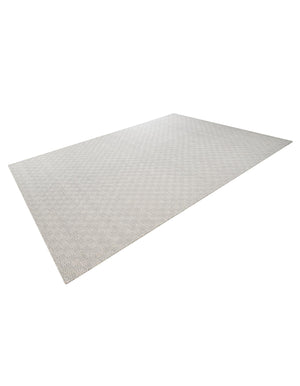 Gray 10' x 14' 1 Geo Trellis Flatweave Rectangle Area Rug 80% Wool & 20% Cotton Natural Geometric Carpet for Living, Office, Dining, Dorms for Sale at Rug Engine