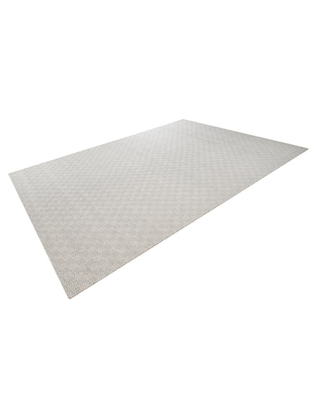 Gray 10' x 14' 1 Geo Trellis Flatweave Rectangle Area Rug 80% Wool & 20% Cotton Natural Geometric Carpet for Living, Office, Dining, Dorms for Sale at Rug Engine