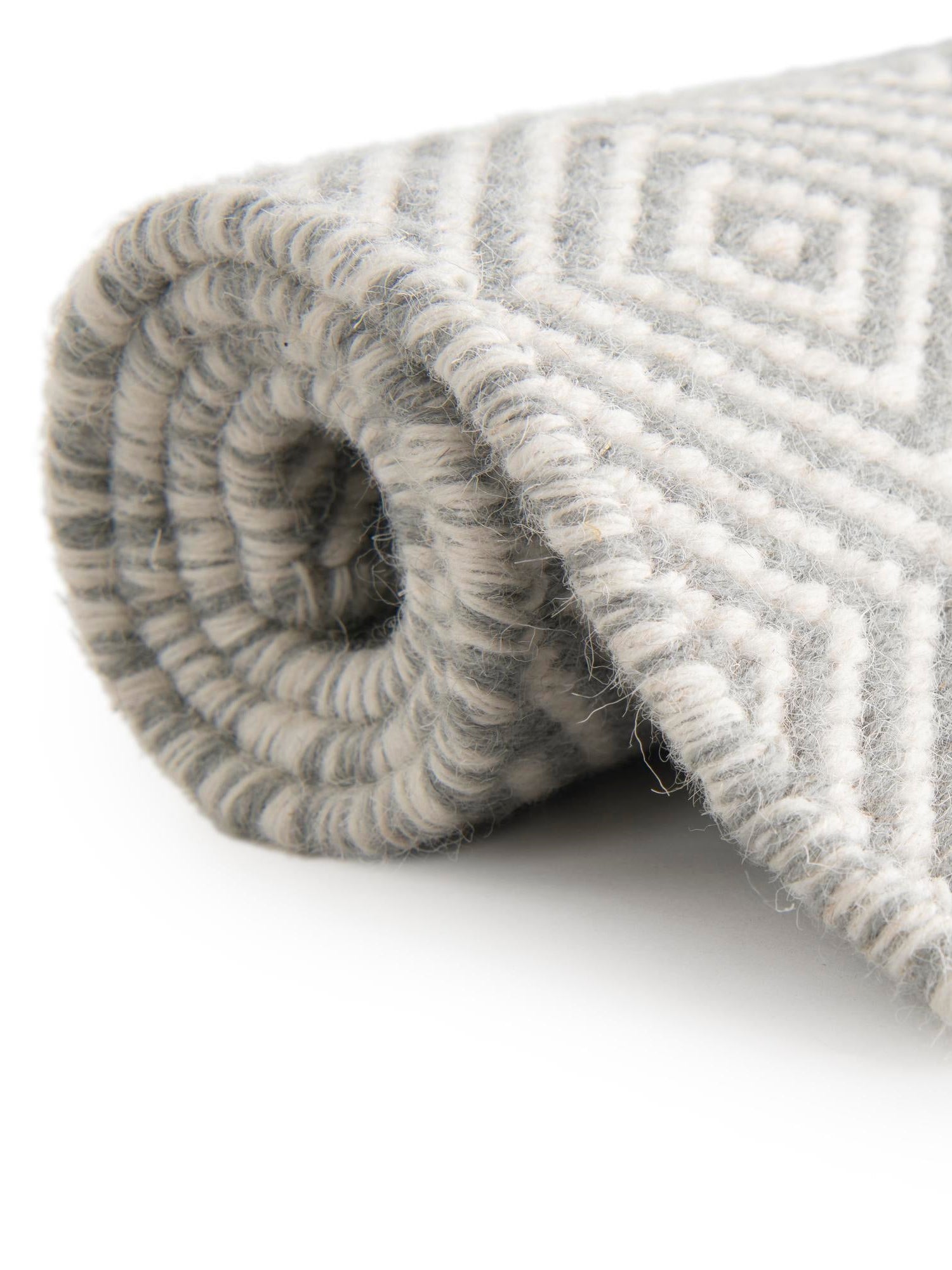 Gray 2' 7 x 14' 1 Geo Trellis Flatweave Runner Area Rug 80% Wool & 20% Cotton Natural Geometric Carpet for Living, Office, Dining, Dorms for Sale at Rug Engine