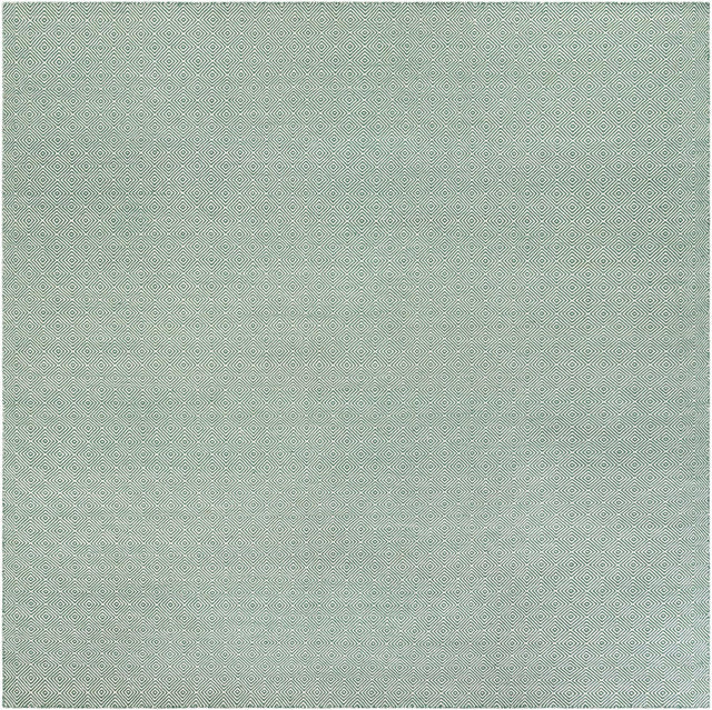 Green 12' x 12' Geo Trellis Flatweave Square Area Rug 80% Wool & 20% Cotton Natural Geometric Carpet for Living, Office, Dining, Dorms for Sale at Rug Engine