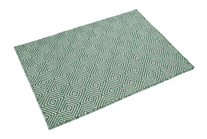 Green 2' x 3' 1 Geo Trellis Flatweave Rectangle Area Rug 80% Wool & 20% Cotton Natural Geometric Carpet for Living, Office, Dining, Dorms for Sale at Rug Engine